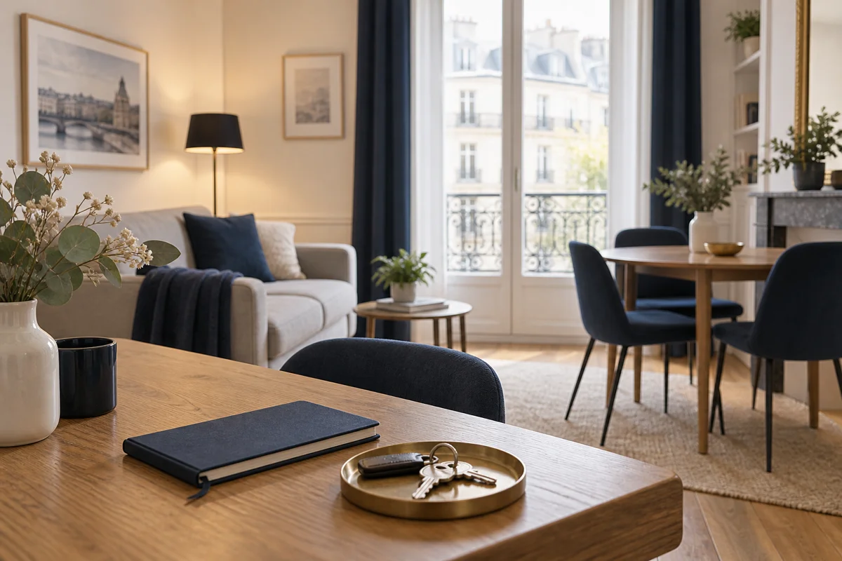 Illustration : intérieur d’un logement meublé